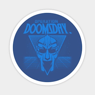 Retrowave Doom Blue Magnet